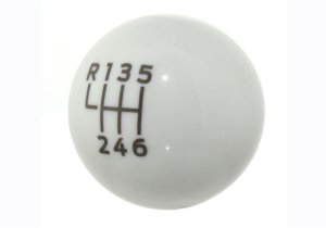 Ford Mustang Shift Knob - Ford Racing - Bullitt - White - `15-`19 Ford Mustang Shift Knob - Ford Racing - Bullitt - White - `15-`19